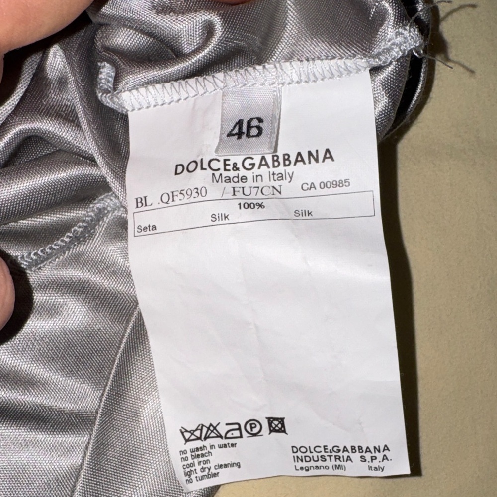 Dolce & Gabbana Metallic Silver Blouse - Picture 7 of 10